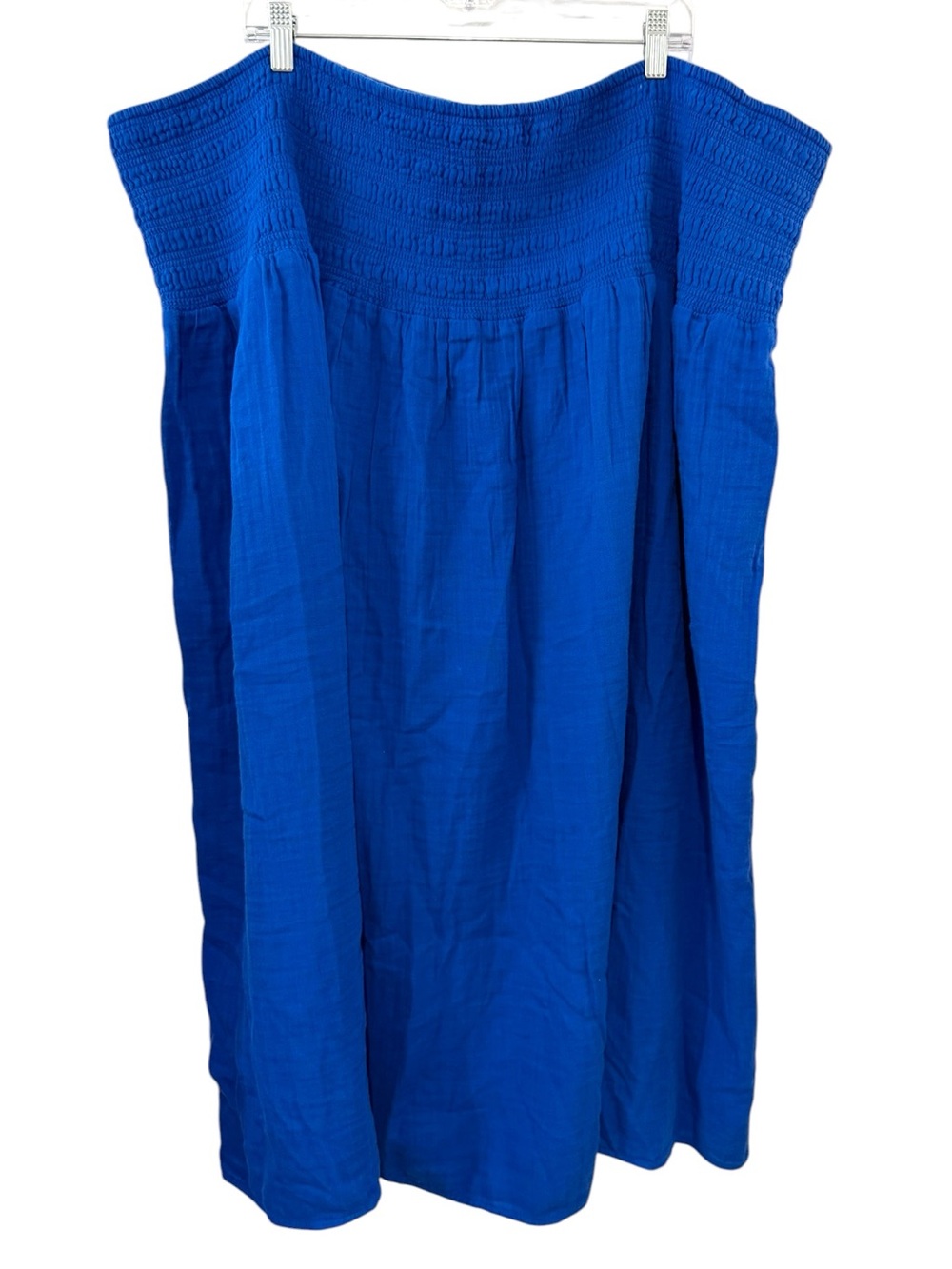 NWT Old Navy 4X Blue Smocked Waist Gauze Maxi Skirt Cotton